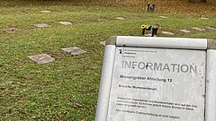 Tafel auf dem Friedhof Hörnli
