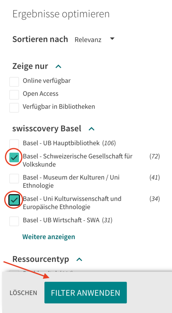 Filtern Seminar- und SGV-Bibliothek