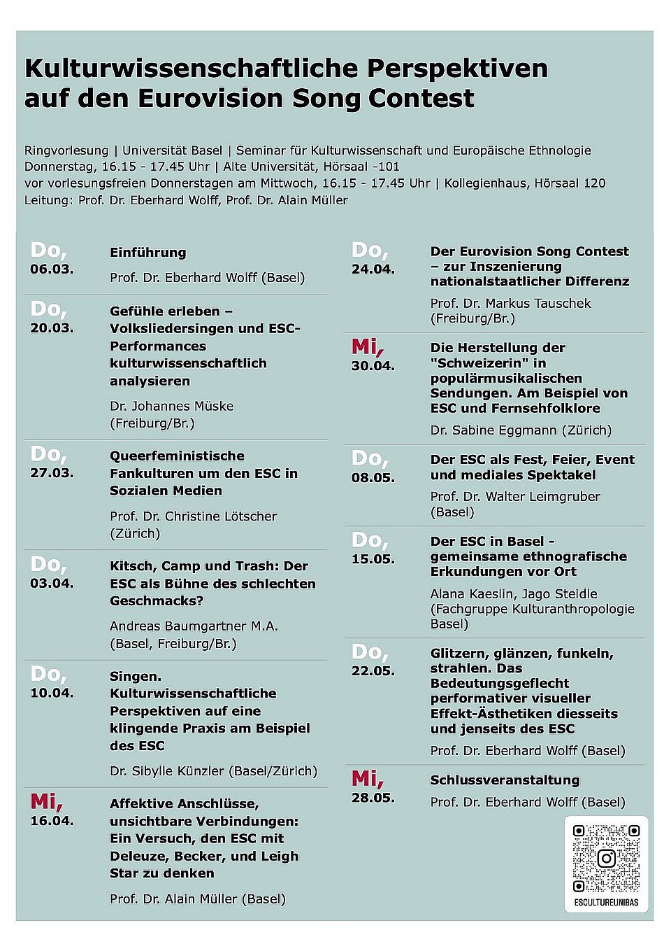 Programm Ringvorlesung ESC