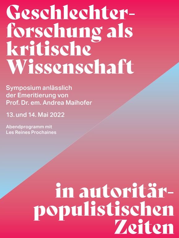 Flyer Symposium "Geschlechterforschung als kritische Wissenschaft"